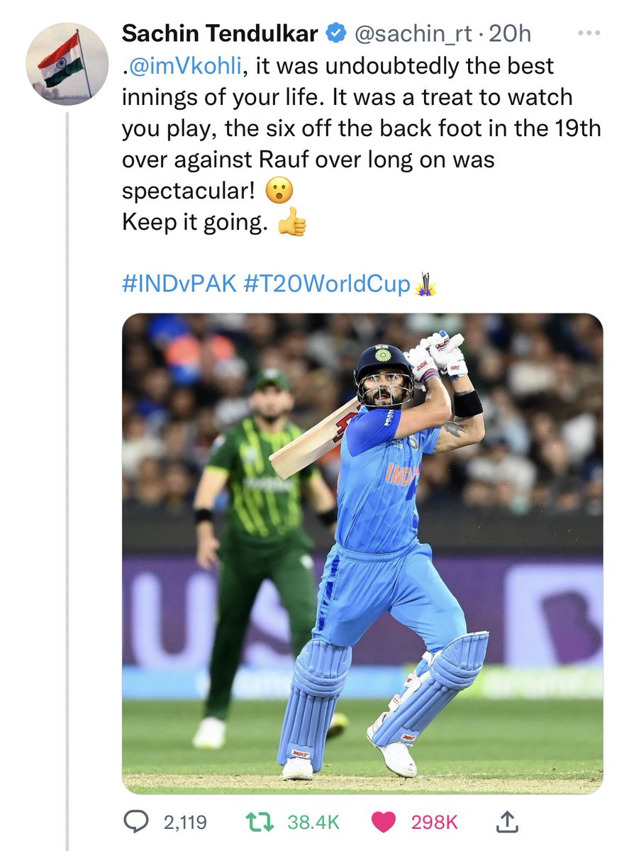 Ashesquee's tweet photo. Most liked tweet of India 
Most liked tweet by any cricket handle
Most liked tweet by any TFI artist
Most liked tweet of Sachin tendulkar 

#ViratKohli . @imVkohli 🐐 https://t.co/6fwFZOLNFa