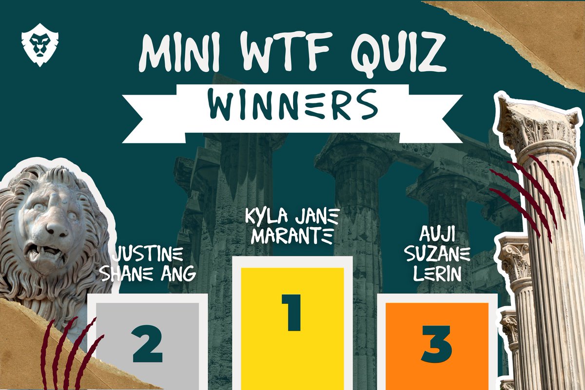 BarcaCluster's tweet photo. LOOK | Mini WTF Quiz Winners!

Drum roll please 🥁🥁🥁

Last Friday, October 21, 2022, the Barcelona Cluster held its Mini WTF Trivia Quiz through Discord. 

Now, behold the lions and lionesses who roared the mightiest and strongest, and secured their spots on top! 🤓🎉 https://t.co/ox2TFltles