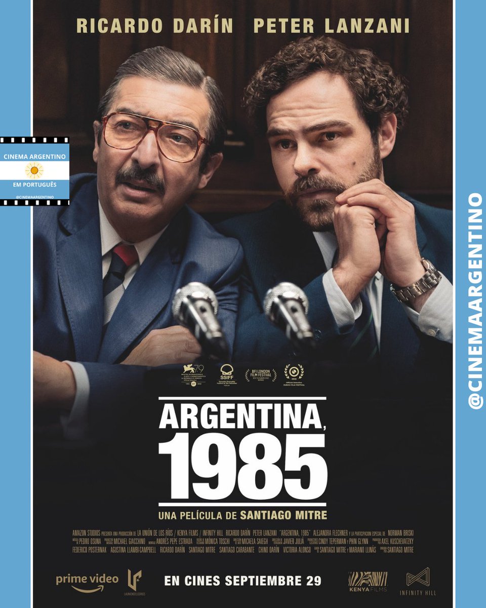 CinemaArgentino's tweet photo. Que bom que o público brasileiro aqui no Twitter está divulgando bastante o filme "Argentina, 1985"!!! 🎬🇦🇷

(Já que a própria plataforma infelizmente não fez nenhuma divulgação no Brasil até agora.)

Está disponível na Prime Video! https://t.co/2IyZGYcaa1