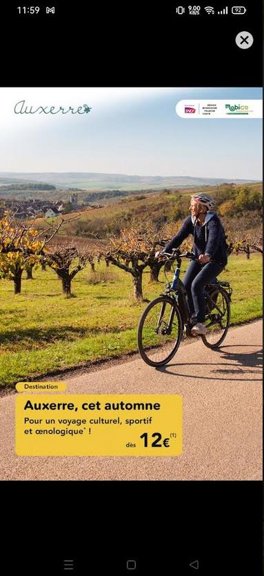 [ Campagne de #communication ]

➡ Troisième volet de la campagne de #communication d'<a href="/OTAuxerrois/">Auxerrois Tourisme</a>  pour les vacances de la #toussaint avec <a href="/SNCFConnect/">SNCF Connect</a> 
💻 Campagne 100% digitale sur appli mobile et desktop. Lien de la landing page ci-dessous 👇
lnkd.in/eTTrJJZz