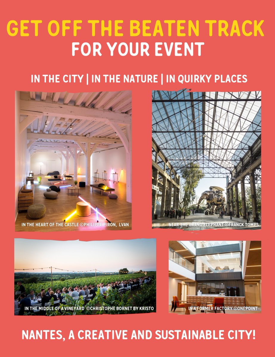 #IBTMworld #NantesConventionBureau is your gateway In PAYS DE LA LOIRE. The choice is huge for an original or customised event . Don't hesitate to discuss your next professional event with them at French booth D50.  #ChooseFrance  #ExploreFrance  #Mice
