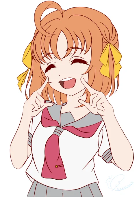 下塗りまで行った千歌ちゃん! 