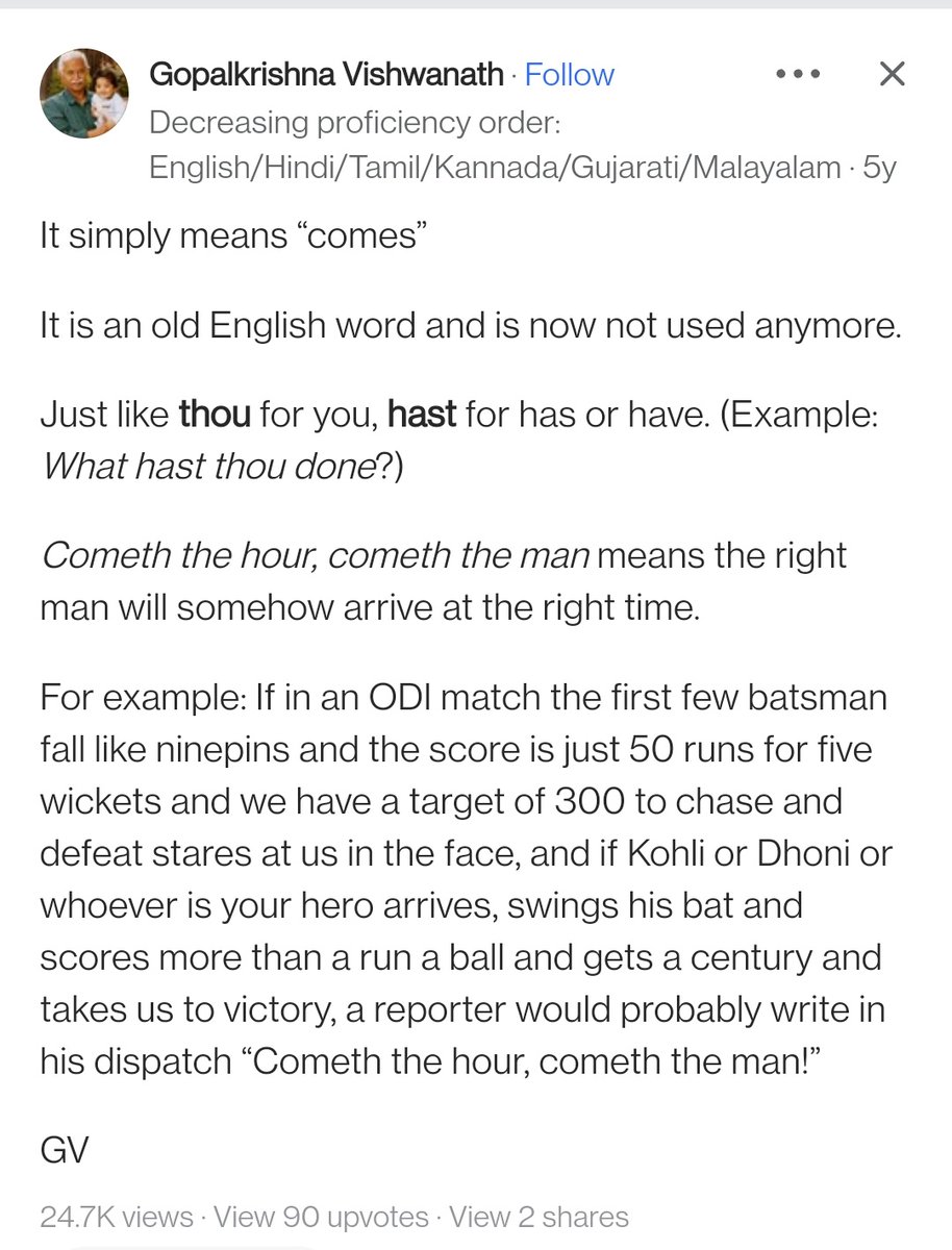Sarcasticsane (@sarcasticsane) on Twitter photo Cometh the man! Cometh the hour!.
This man knew it 5 years ago that this situation will arise and Kohli will be hero.
Genius of him. Take a bow GV
<a href="/imVkohli/">Virat Kohli</a> as you said correctly it was supposed to be happen Cometh the man! Cometh the hour!.
This man knew it 5 years ago that this situation will arise and Kohli will be hero.
Genius of him. Take a bow GV
<a href="/imVkohli/">Virat Kohli</a> as you said correctly it was supposed to be happen