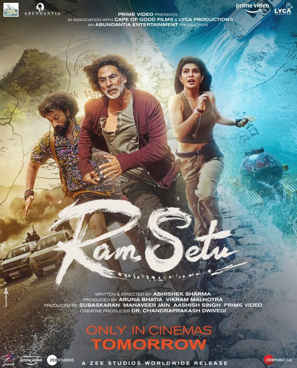 ActorSatyaDev's tweet photo. Everything you know is about to change.
Get ready for a blockbuster Diwali with your entire family.
Book your tickets now
https://t.co/P7n7eijKCY
https://t.co/bdXEYBQ7zF
#RamSetu. In theatres tomorrow.
@akshaykumar @Asli_Jacqueline @Nushrratt #AbhishekSharma @vikramix https://t.co/svhtybCMVC