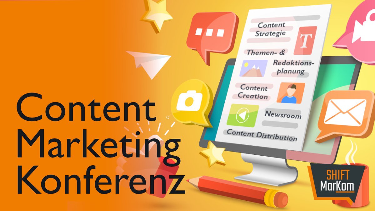d2msummit's tweet photo. 📣 Am 23.11. findet die Content Marketing Konferenz #shiftmarkom statt. Anmeldung bis 31.10. kostenlos. 🎯
💯Do‘s & Dont‘s
💯Erfolgsfaktoren
💯Trends
🗣️#coma22
#contentplanung, #contentproduktion #contentdistribution #contentmarketing
https://t.co/KjiMiEJyTI https://t.co/eUeXo98Ckv