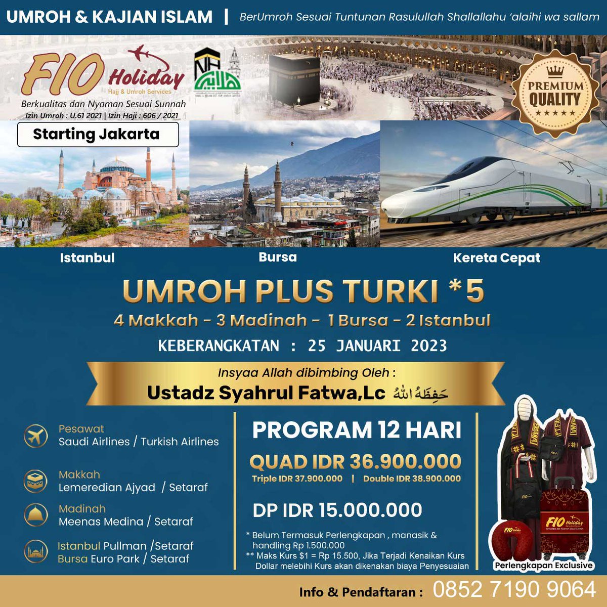 Umroh Plus Turki Bulan Januari 2023 dengan fasilitas kereta cepat

#umroh #umrah #umrohplusturki #umrahplusturki #makkah #madinah #bursa #istanbul #fio #fioholiday  #ustsyahrulfatwa #syahrulfatwa #ustadzsyahrulfatwa