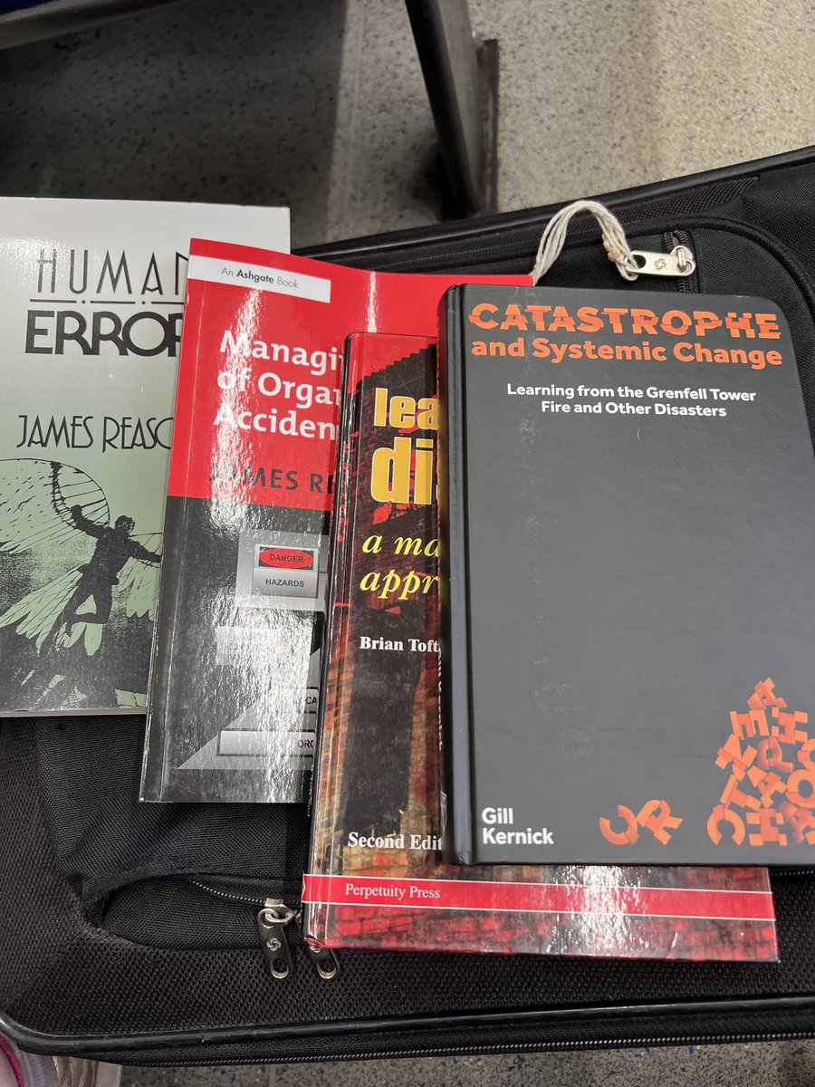 LucyGoBag's tweet photo. In the wheelie bag ready to wave about vigorously at #JamesReason lecture for @HSJptsafety @gillkernick https://t.co/oNxvq563Tf