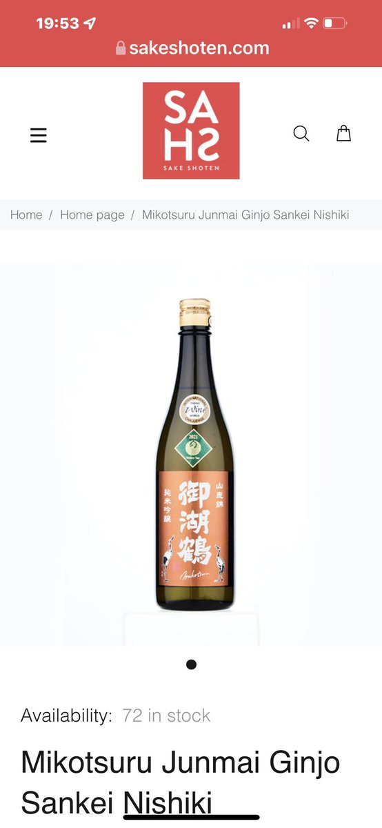 SakeShoten's tweet photo. 10% discount on all orders until November 30th. Just use ‘Sake10’ discount code. Includes two IWC Champion Sake #Sawahime #Mikotsuru https://t.co/tlqfSYdXtc