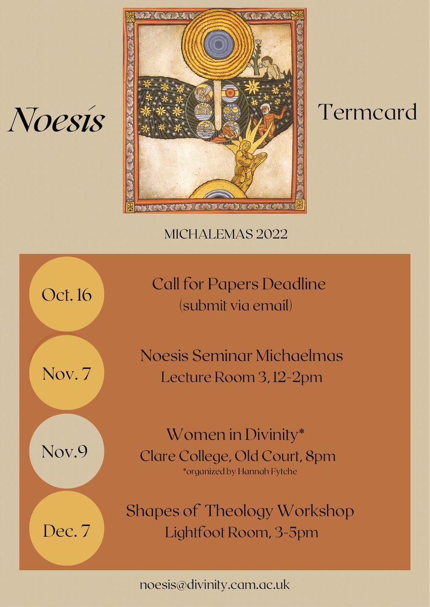 NoesisCambridge's tweet photo. Mark your calendars- here are the upcoming events for Michaelmas. Hope to see you there! https://t.co/BnnPyz1geO