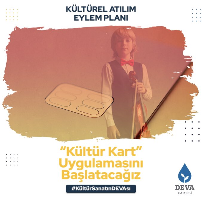 Ali Babacan: '18-25 yaş arasındaki gençlerin konser, festival, sergi gibi her türlü kültür-sanat etkinliklerine katılımlarını sağlamak için “Kültür Kart” uygulamasını hayata geçireceğiz.' #KültürSanatınDEVAsı