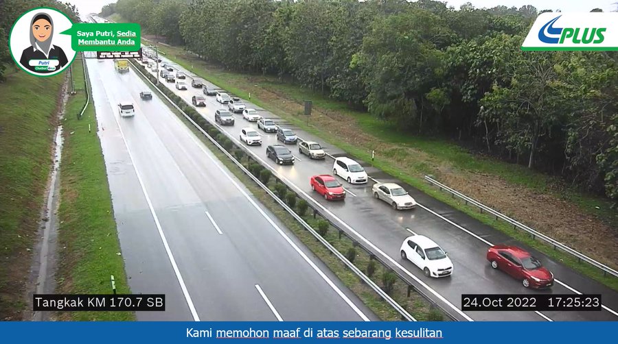 trafik lebuhraya utara selatan