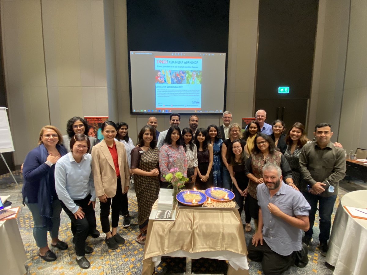 Our 1st Asia science & health journalist workshop kicked off today in Bangkok on the sidelines of #ICTMM2022. 15 reporters from India, Sri Lanka, Malaysia, Bangladesh & Nepal! We took a quick moment to wish everyone a happy Diwali!
