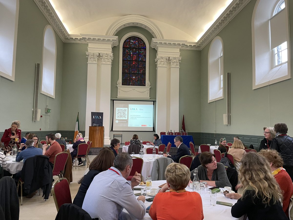 NanoNaglePlace's tweet photo. Thrilled to be at the @IrishMuseums conference on Environmental Sustainability in Museums.

@GardenCityShane will be speaking about @NanoNaglePlace and our sustainability journey.

#greenmuseums #climateaction https://t.co/2sIO8GWRFb
