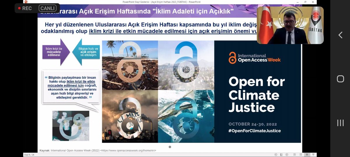 HaleKulacoglu's tweet photo. Tübitak Açık Bilim Haftasında iklim değişikliği webinarına katıldım. @ProfHasanMandal @Aydin_MEM https://t.co/5iBMpCYbkz