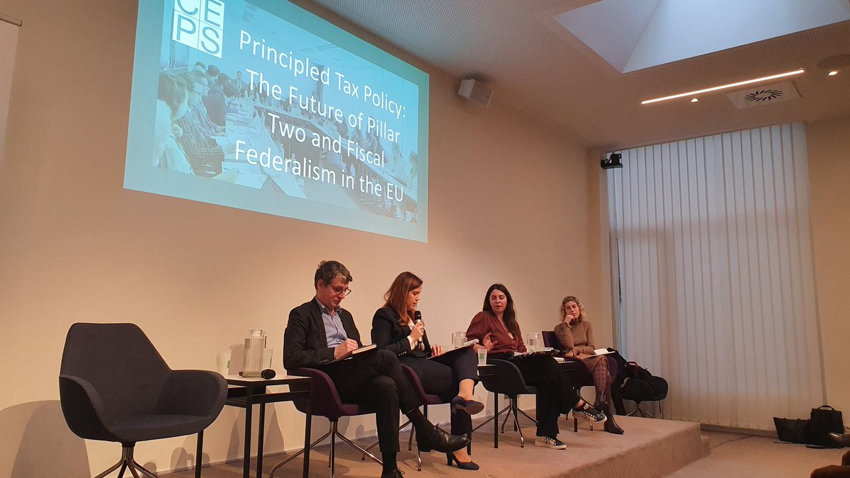 Here at @CEPS_thinktank today to discuss the future of the global #tax deal and tax federalism in the 🇪🇺 Highlights in thread 👇🧵