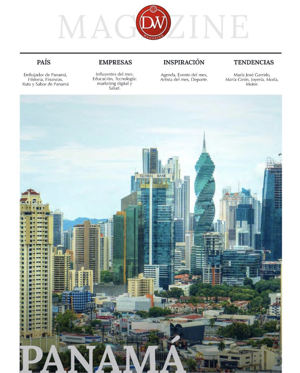 Me complace presentarles la 16° edición de Diplomatic World Magazine, cuyo país protagonista es Panamá. 

Lee el artículo completo en:
diplomaticworldmagazine.com 

Medio del Grupo Decisión Media 
grupodecisionmedia.com

#Negocios #Magazine #Diplomacia #Panamá