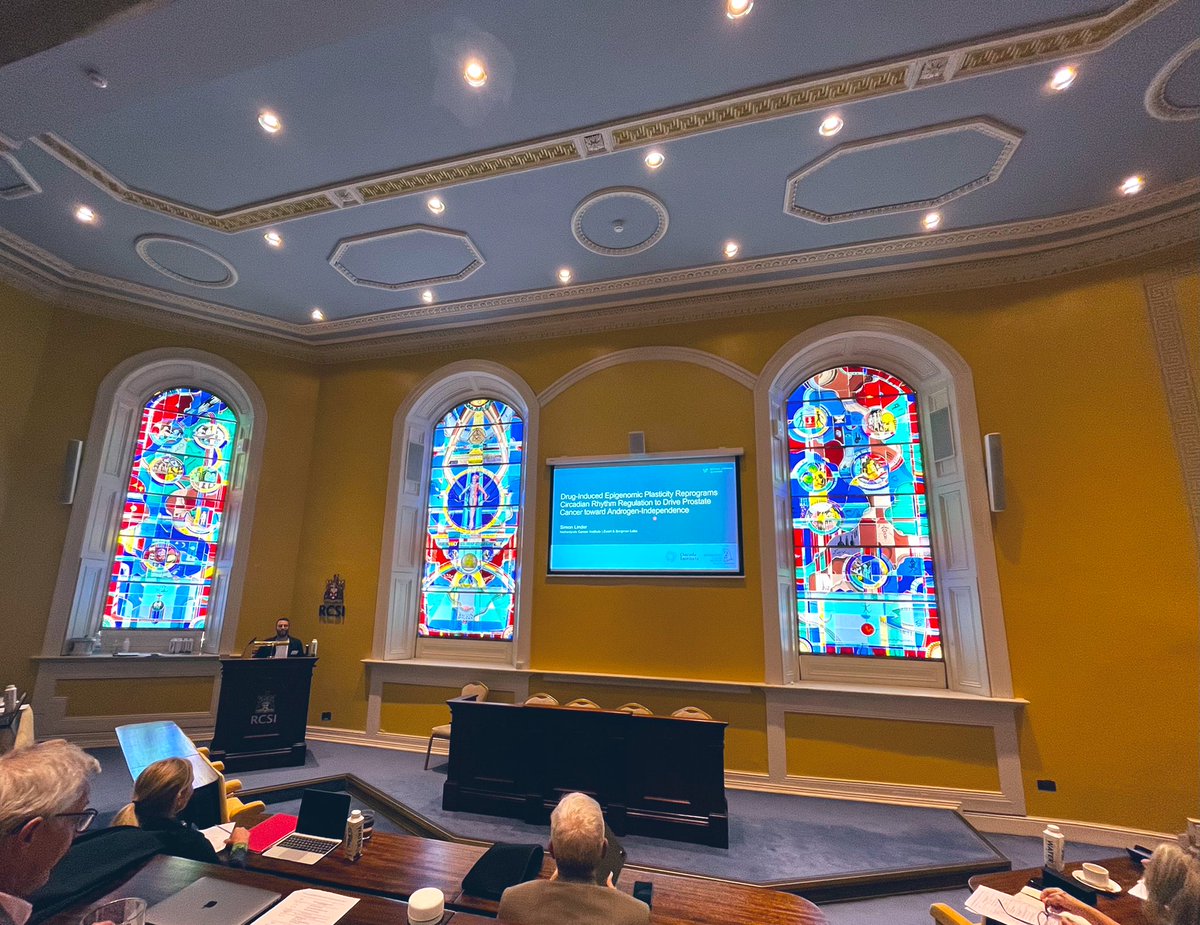 Simon_Linderson's tweet photo. Many thanks to Leonie Young, @damirvareslija and @donaldmcdonnell for giving me the opportunity to present my @zwartlab PhD research on acquired prostate cancer vulnerabilities in the Young Investigator Session at the @Endoadapt Dublin Steroid Cancer Conference @RCSI_Irl. 🧬 https://t.co/wJWv5nLllv