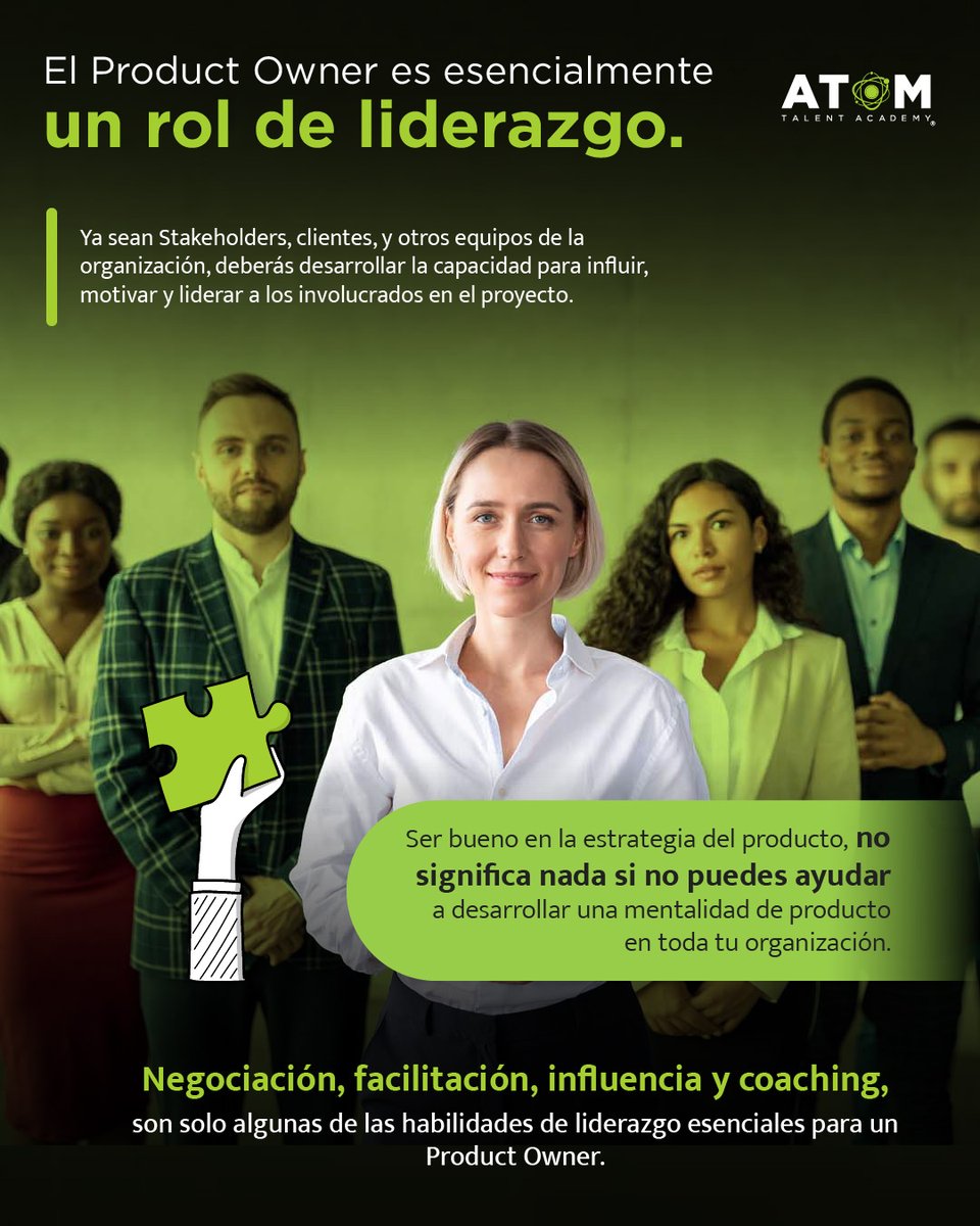 atomacademymx's tweet photo. Las habilidades de liderazgo ante tu equipo de trabajo, te permitirá influir en la motivación de cada uno de los colaboradores de manera natural y eficiente, llevando así a la realización de procesos de manera ágil. 
#agile #success #innovation https://t.co/WbjJrlYaAZ
