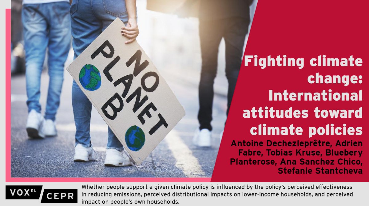 Fighting #climatechange: International attitudes toward climate #policies @ADechezlepretre @LSEnews, @adrien_fabre @oecdeconomy, @BPlanterose @PSEinfo @taxobservatory, @asanchezchico, @S_Stantcheva @HarvardEcon ow.ly/Woek50Lj98S