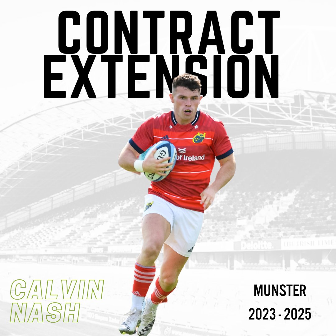 More good news for Calvin!

Delighted to have helped Calvin extend his playing contract with Munster until 2025.

#munsterrugby #athletemanagement 
#irishrugby