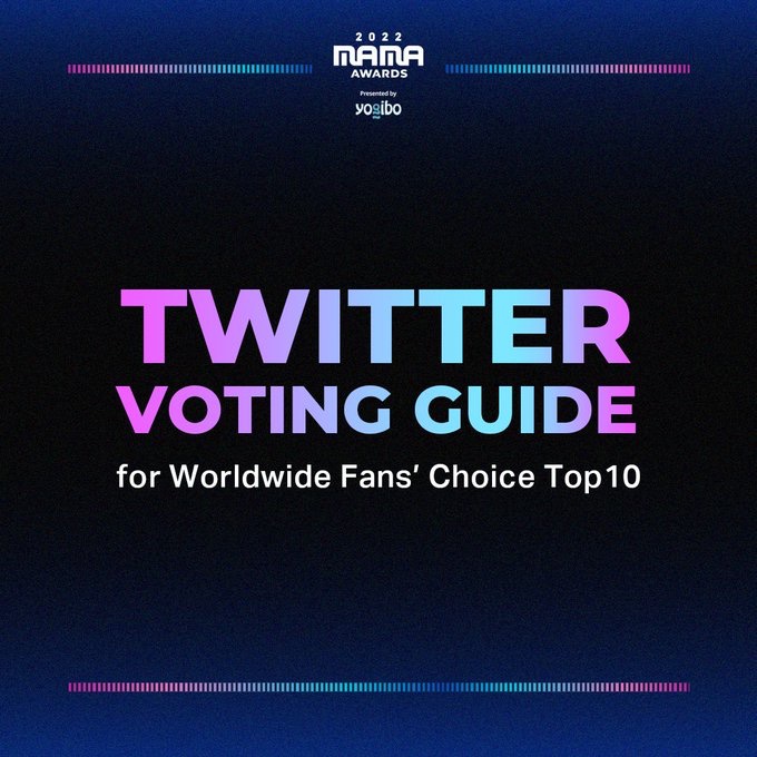 Twitter için! Hesabınız gizli olmamalı ve her gün 1 hesaptan 1 oy verebilirsiniz. Oy tweetlerine rt atmak oy sayılıyor bu yüzden atılan oy tweetlerne lütfen rt atın. #MAMAVote #kard etiketleri doğru kullandığınızdan emin olun lütfen.