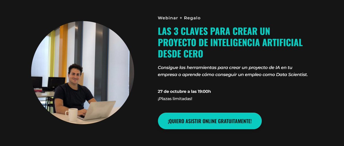 LaNaveMadrid's tweet photo. #ComunidadLN | 🎓 El equipo de @nodd3r ha organizado un webinar que no puedes perderte: 

'Las 3 claves para crear un proyecto de #InteligenciaArtificial desde cero'

📅 27 de octubre, a las 19:00h 
🖥️ Online
¡Plazas limitadas! 🎫➡️ https://t.co/NV5zR1T62t https://t.co/EJ3IfA8cch