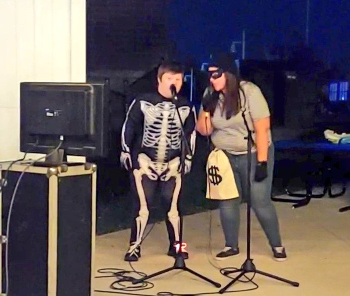 Ben got to sing with Coach Braun at the Miracle League Halloween Bash!! It was super fun!😊🎃 #imaginedragons