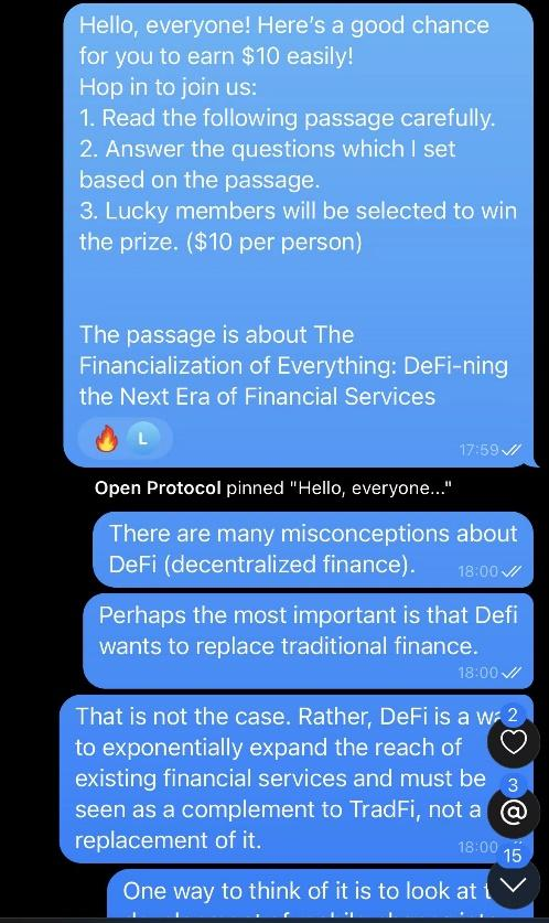 ldblock123's tweet photo. 🗃️LD BLOCK【方法论专栏】
Telegram社群互动其他方案举例👇👇👇

★日常快讯、话题互动
★达人访谈
★币价行情预测
★问卷搜集
★海报转发
等等

#LDBLOCK ，您的区块链一站式服务首选 https://t.co/5qzM0afzRf