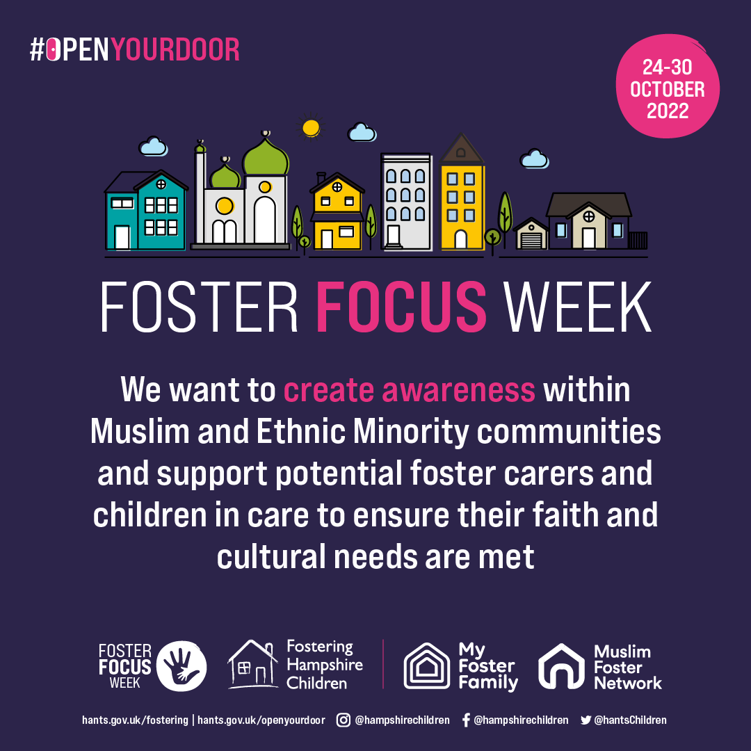 Mfosterfamily's tweet photo. #FosterFocusWeek 24-30 October!
We're supporting @HantsChildren in looking for foster carers in Hampshire Community. Every 12hours another Hampshire child comes into care in need of a foster carer- can you open your door and become a foster carer in Hampshire?
#OpenYourDoor https://t.co/psWJhgdoql