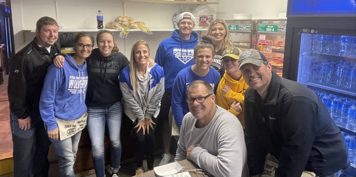 Just another reason why we love our coaches at DNH!! Appreciate these individuals from activities across the board who came to help out at our Concessions Stand during Friday Night's Playoff Football Game!!
<a href="/DNH_Wolverines/">Wolverine Baseball</a> 
#rollblue
