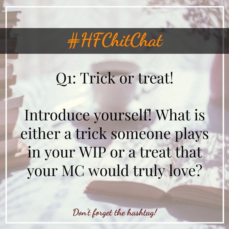 hfchitchat's tweet photo. Double, double, toil and trouble,
Fire burn and cauldron bubble!
Our Halloween Histfic Mixer is certain to scare!
Join @olesyaauthor, @jgnoelle, @sydyoungstories, and @gabriellasaab_ – if you dare! #HFChitChat https://t.co/5aTzobznUt