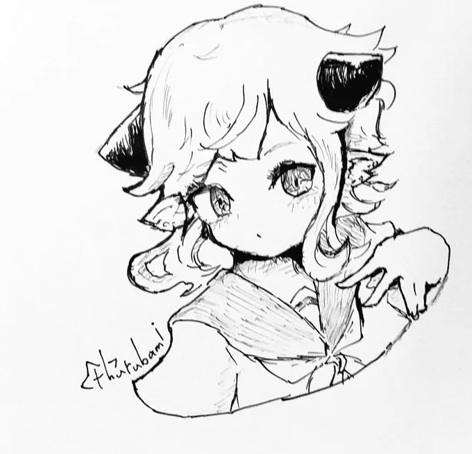 短角さん
#アナログ絵 