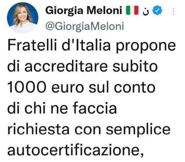 SergioTotaro's tweet photo. @HoaraBorselli @Libero_official Si, tutto quello che ti pare, ma io aspetto " festante " i 1000 € di Giorgina. https://t.co/i5ZnEIofmc