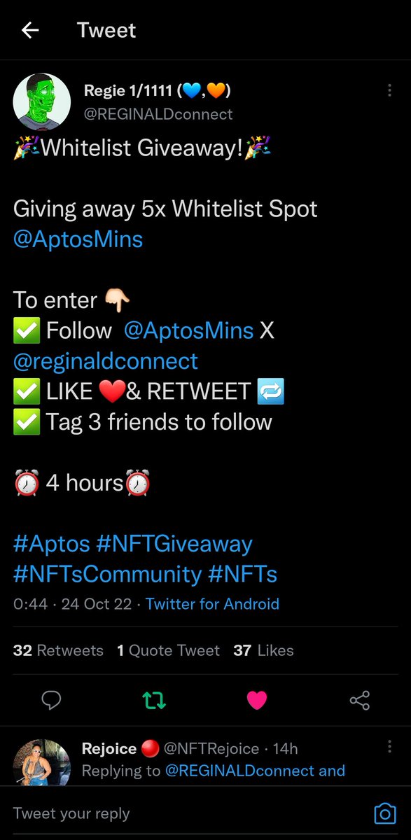 NObiagor's tweet photo. @REGINALDconnect @AptosMins Done https://t.co/zZC5jtN7oC
