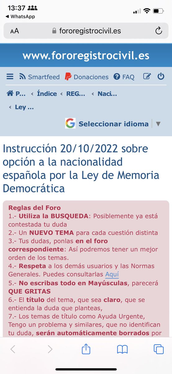 CeDEU2's tweet photo. @justiciagob @pilar_llop @8MagazineLeon Ley 20/22:Sí a incluir Nietos de varón que mantuvo nacionalidad como en Ley MH 2007. una instrucción que no fue publicada aún , está subida y haciéndose pública en un foro de Registros Civiles ? Alguien lo puede explicar? Transparencia?@pilar_llop @justiciagob @SE_MemoDemo @PSOE https://t.co/zYd1HX6CGa