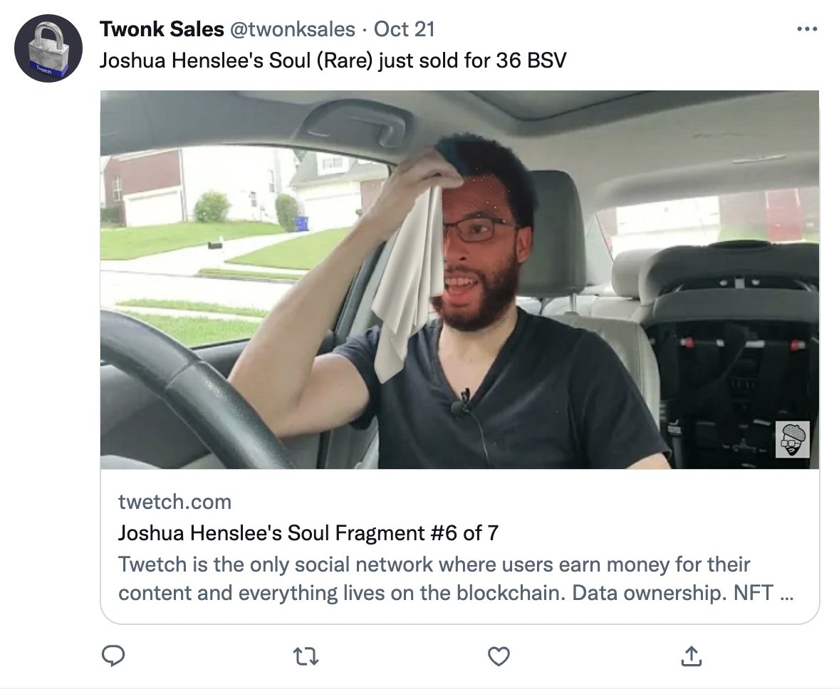 BREAKING: TST has linked last week's sale of Joshua Henslee's soul on <a href="/twetchapp/">Twetch</a> NFT market to a pseudonymous user named "bigdaddycal69."