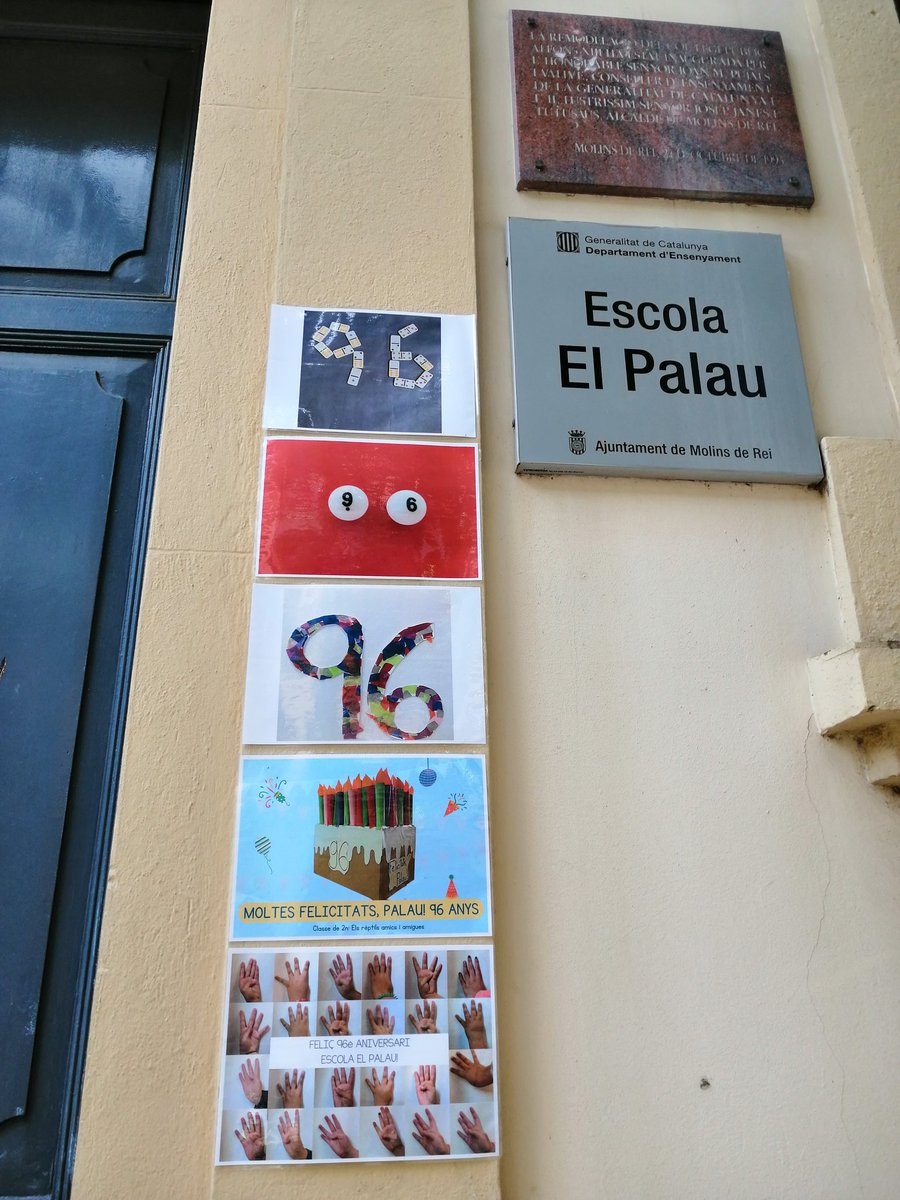 L'Escola El Palau celebra el seu aniversari. La nostra escola fa 96 anys! FELICITATS!!!