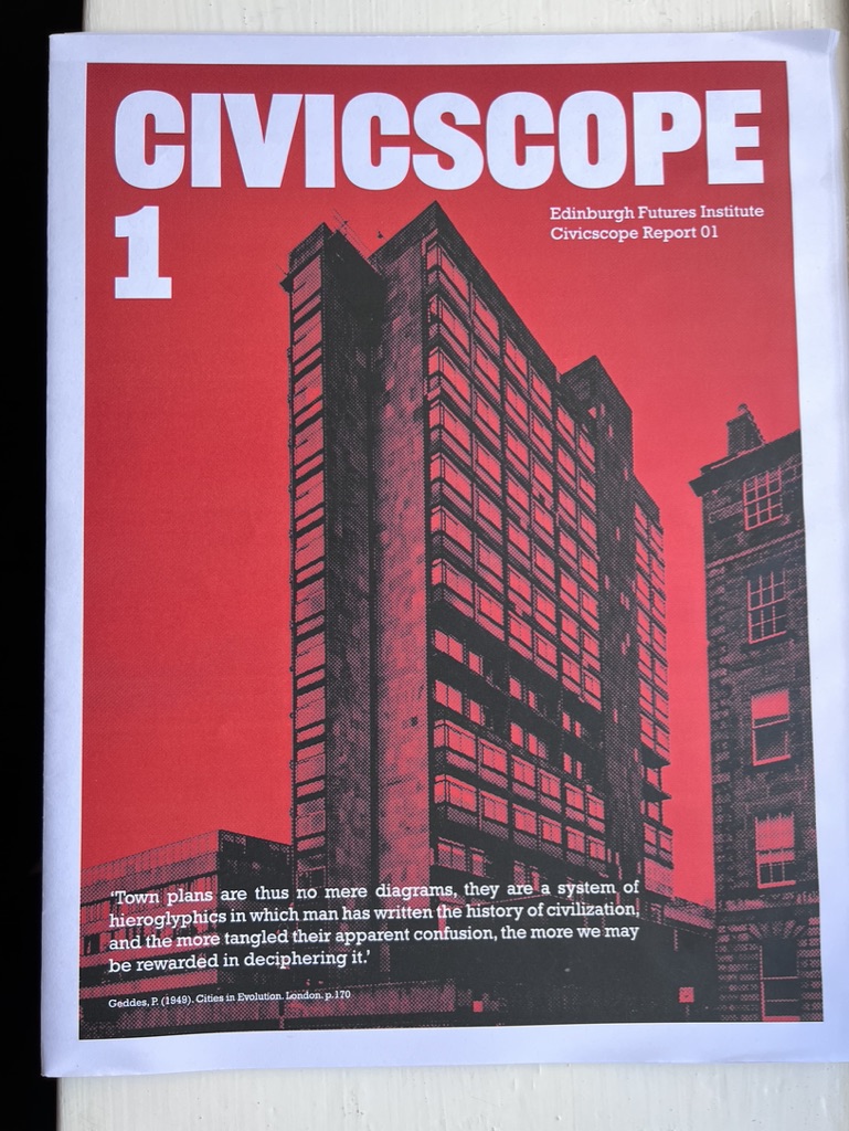 UoE_EFI_Civics's tweet photo. The print report on our @uoe_efi project CivicScope by @new_brutalism & @darrenumney (with @allartmarkets on chimebar) featuring Martello Court, Cables Wynd, Linksview House && in NME 1986 mood ... #northedinburgh #Granton #Muirhouse #Pilton #Leith https://t.co/Ia2s66uU2T