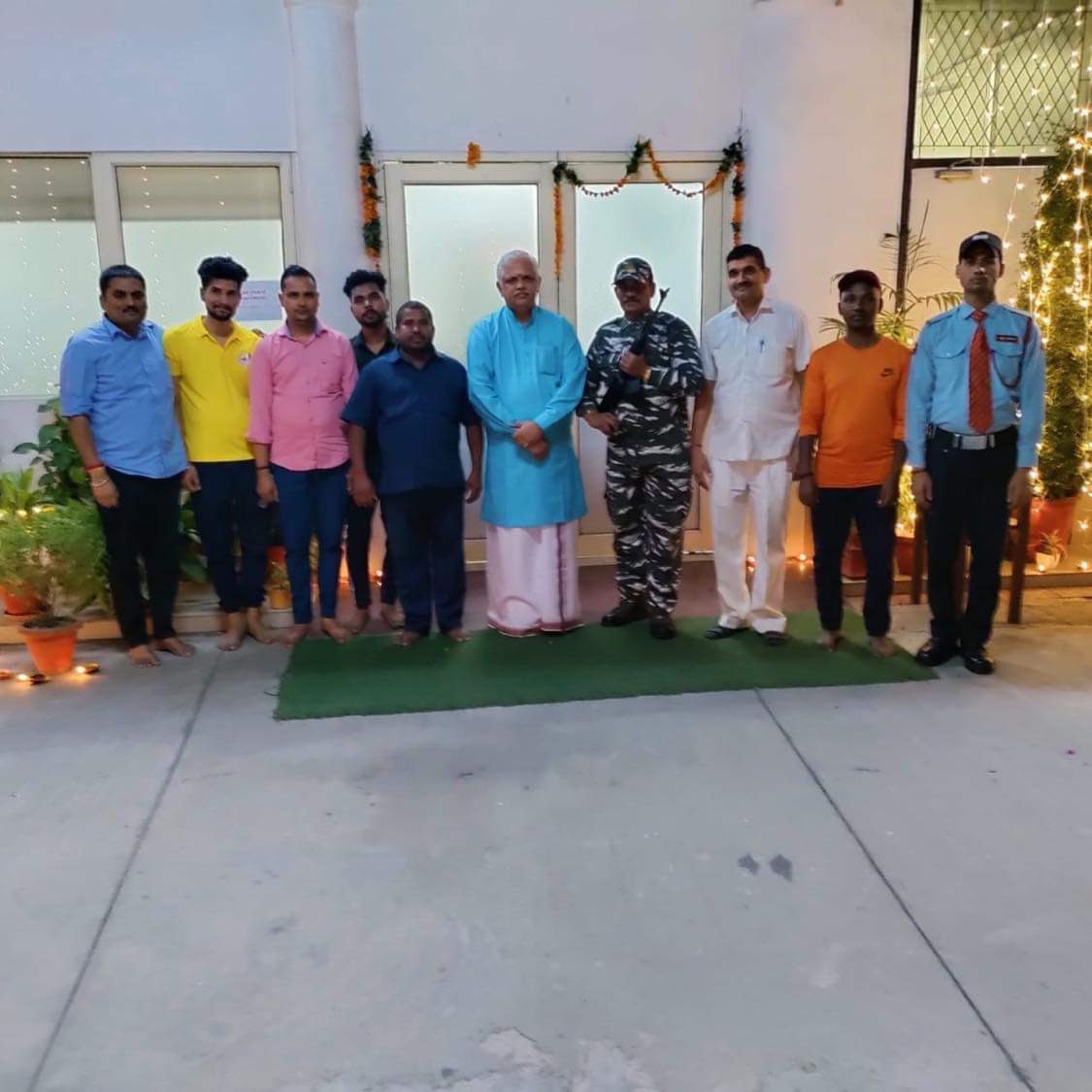 Deepavali with Diyas & members of the house . 🙏🙏🙏