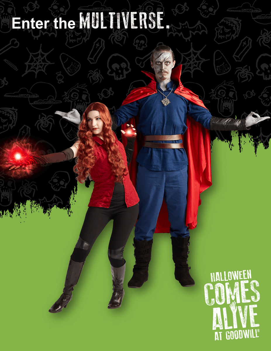 evvgoodwill's tweet photo. Whether traveling the multiverse or protecting those who roam the night this holiday season, we have a little something for everyone. What are you going to be this year? https://t.co/6zZsGa3Zlh