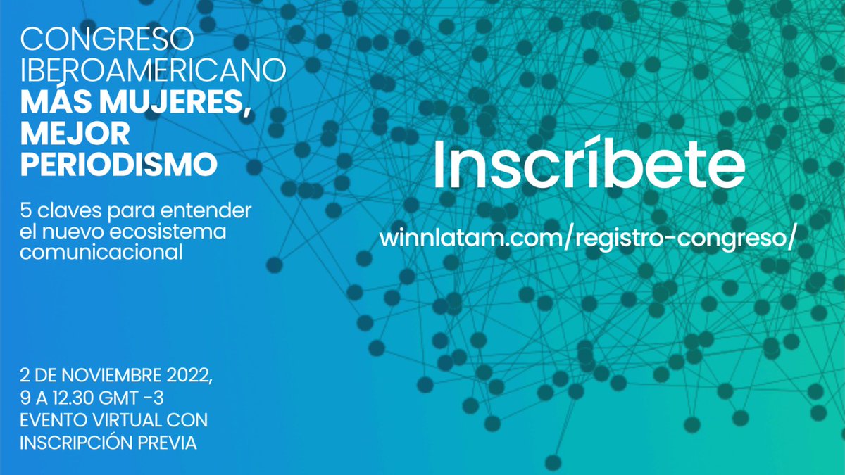 poderosaschicas's tweet image. 📣@winnlatam invita a la #ComunidadPoderosa a participar en el primer Congreso Iberoamericano: Más Mujeres, Mejor Periodismo, que reúne las 5 claves para entender el nuevo ecosistema comunicacional. 💬 🌐

📅 2 de noviembre
📍 Streaming virtual
Registro: bit.ly/3fYeelA