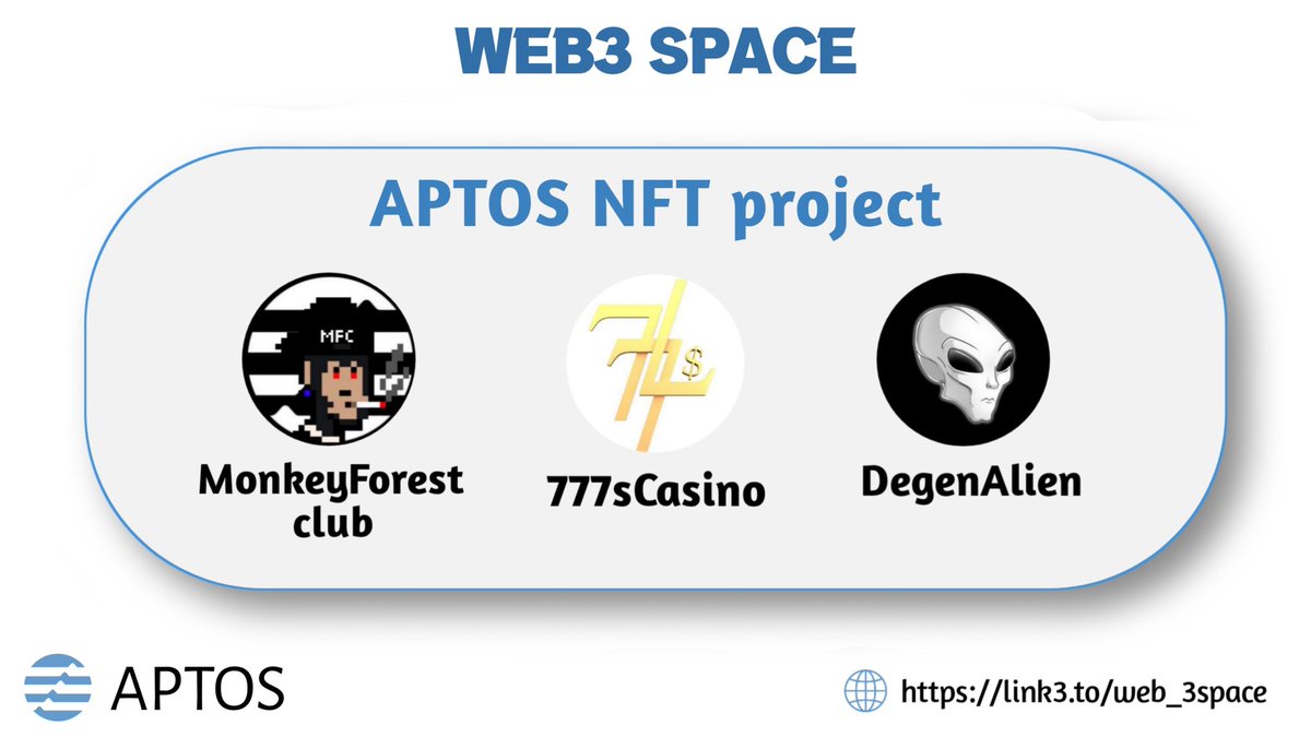 😉😉 Massive Hype Project Giveaway Ever!!

🎟 Giveaway -  570 WL, OG, Free Mint, Free NFTs or 10 APT.
@MonkeyForestNFT
<a href="/777s_casino/">777s Casino</a>
<a href="/AptAliens/">Degen Aliens 🛸</a>

To Enter ⤵️
➡️ Follow <a href="/Web_3space/">WEB3 Space</a> &amp; 
All Above project 
➡️ Like, RT &amp; Tag 
➡️ Finish Gleam : wn.nr/g7DLT6

48h ⏰.

#AptosNFT