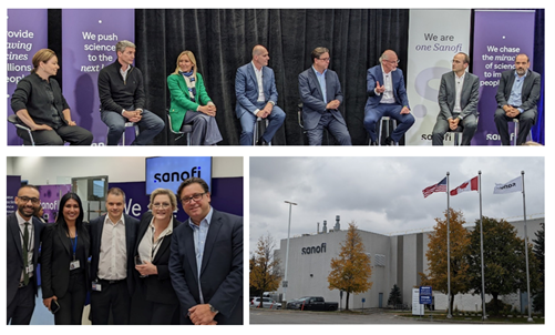 SanofiCanada's tweet photo. We were glad to welcome our CEO Paul Hudson and members of the ExCom at our world-class #Toronto site. They shared their excitement about the great work our employees accomplish each day in transforming the practice of medicine. The passion that unites us was front and centre! https://t.co/HBnw7udEK1