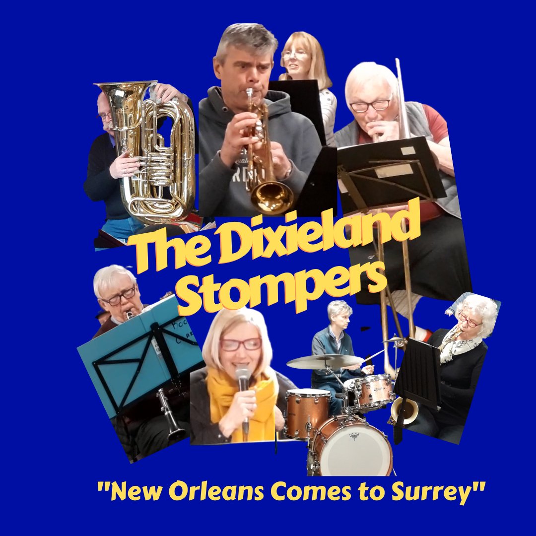 Fundraising trad #jazz night!
We have booked "The Dixieland Stompers" for Sat 12th Nov at the Merstham Village Hall RH1 3ED. Doors 7PM, music c7:45, licensed bar
Tickets £10, from jumblebee.co.uk/dixieland, or call/text  07751 468948 if you don't like buying online
#keepmusiclive
