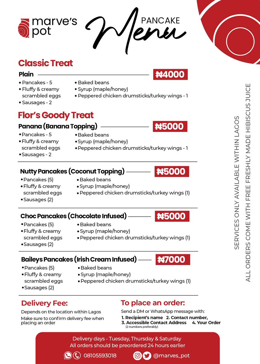 marves_pot's tweet image. Soufflé Pancakes and Èkuru menu. 

Location: Ile - Ife
#OAUTwitter 
@_DammyB_