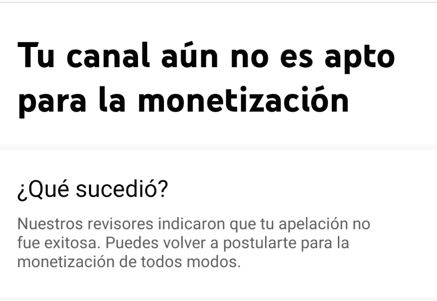 ArmanditoDesing's tweet photo. 6 meses intentando conseguir la monetizacion pero ya me rindo borre todas mis narraciones incluyendo videos de hace 7 años atras y nada no entiendo cual es el problema https://t.co/OAeOxqE7gX