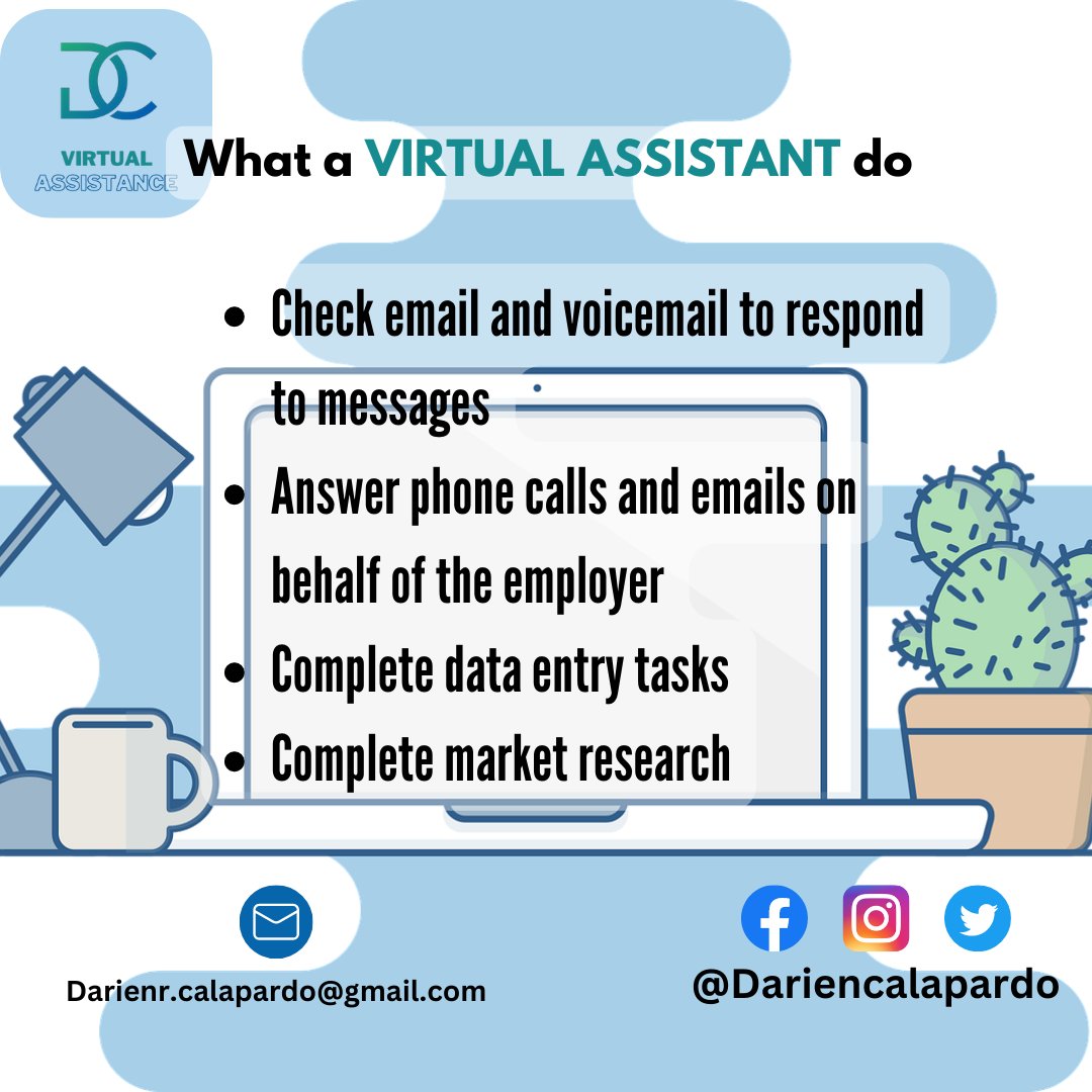 DarienCalapardo's tweet photo. Virtual assistants are an incredibly useful resource for growing businesses. They can help you with everything from email checking, data entry, market research, and more. virtual assistants can be hired on a part-time or full-time basis depending on your needs.💼 #DigitalJobsPH https://t.co/Ue40JkGHUi