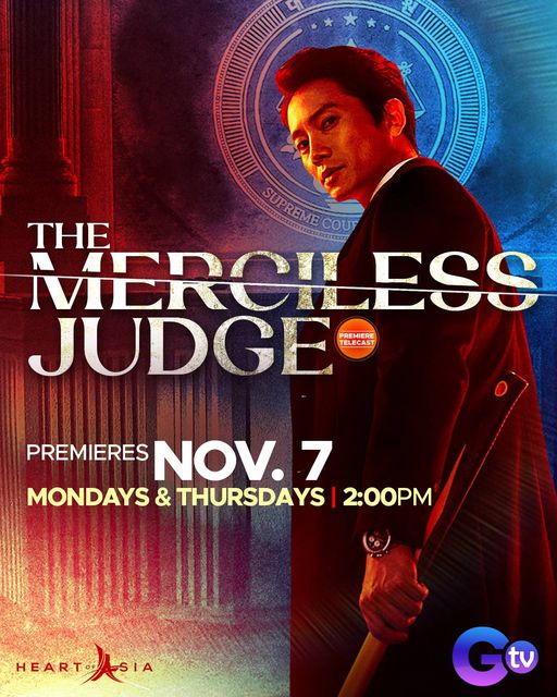 YourOnly1offcl's tweet photo. #TheDevilJudge is finally going to air in the #Philippines. It will premier this November 7th at 14:00 ACT/PHT, from Mon-Thu at #Gtv.

Perfect for the Philippine culture and politics.

Bato-bato sa langit ang tamaan ay huwag magagalit! #Kdrama #TheMercilessJudge #악마판사 https://t.co/wfPhCP15U1