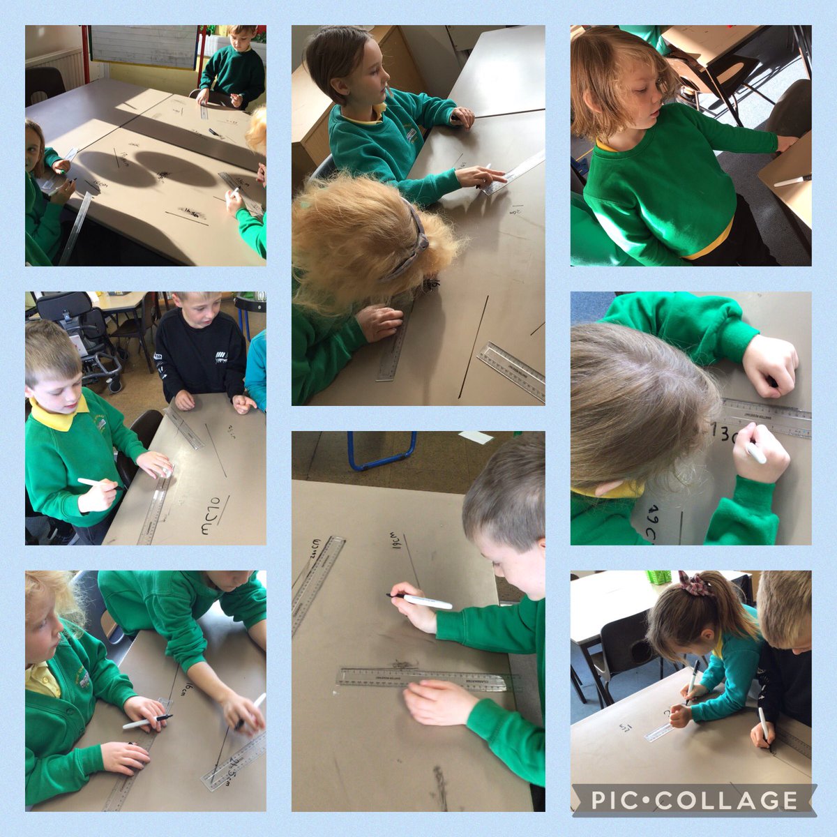 YsgolCarwe's tweet photo. Mwynhau ysgrifennu mesuriadau ar y byrddau! Enjoying writing measurements on the tables! #mathemategsbri #mwynhaudysgu #joiodysgu #enjoyinglearning https://t.co/OjcJ8vw9nT
