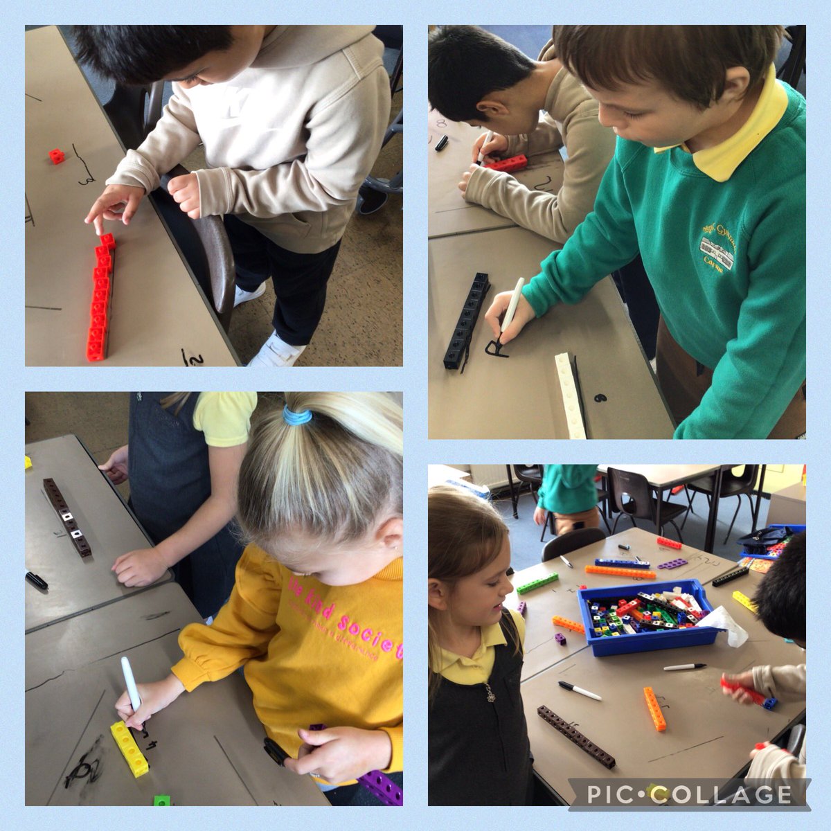 YsgolCarwe's tweet photo. Mwynhau ysgrifennu mesuriadau ar y byrddau! Enjoying writing measurements on the tables! #mathemategsbri #mwynhaudysgu #joiodysgu #enjoyinglearning https://t.co/OjcJ8vw9nT